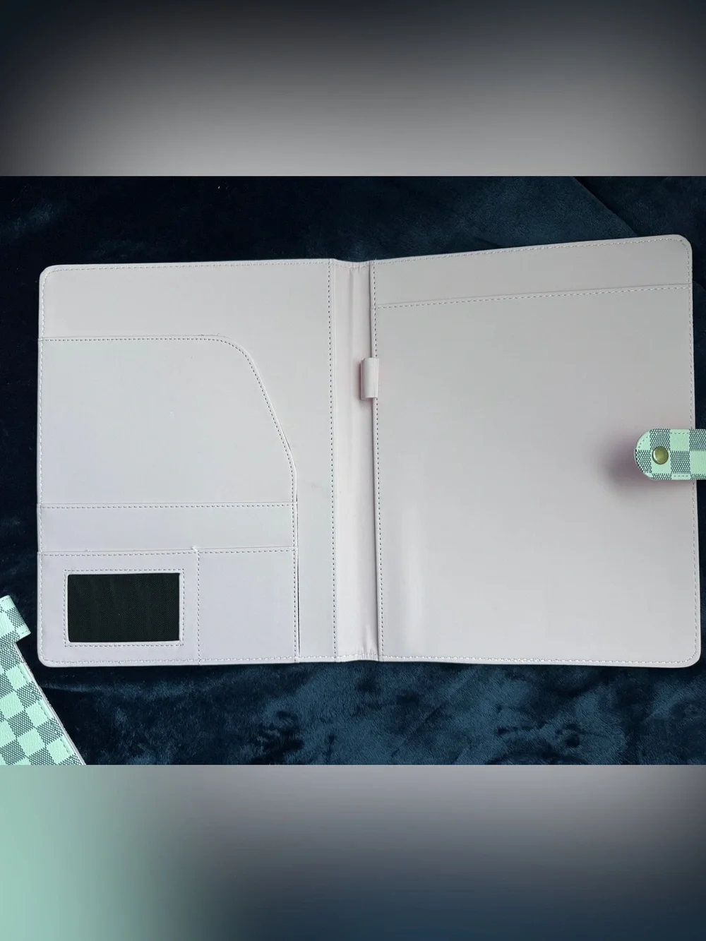 Luxury A4 Padfolio/Portfolio Legal Pad Cream/White with Pink Interior